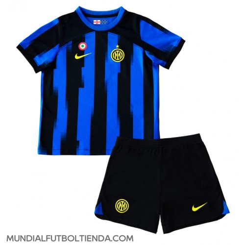 Camiseta Inter Milan Primera Equipación Replica 2023-24 para niños mangas cortas (+ Pantalones cortos)